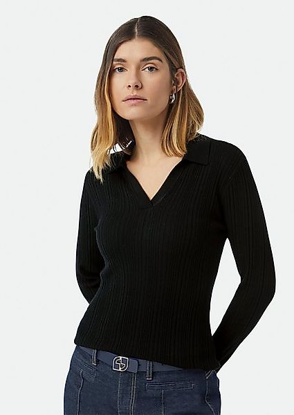 Comma Langarmshirt Elastischer Slim-Fit-Pullover mit Polokragen günstig online kaufen