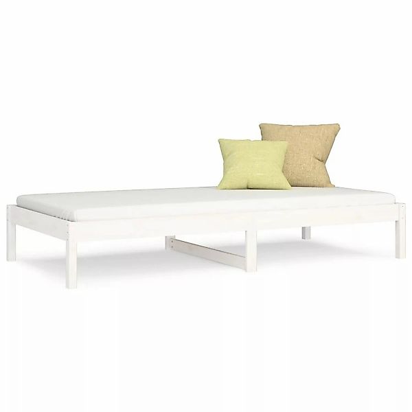 vidaXL Tagesbett Weiß 90x200 cm Massivholz Kiefer1279928 günstig online kaufen