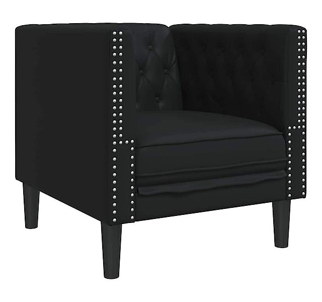 vidaXL Sofa Chesterfield Sofa Stuhl Schwarz 71 x 74.5 x 70.5 cm Kunstleder, günstig online kaufen