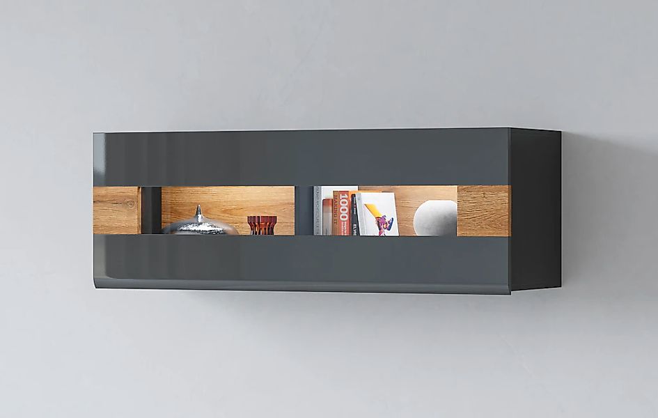 OTTO home Hängevitrine "Toledo,Breite 131 cm trendige Glasvitrine mit dekor günstig online kaufen