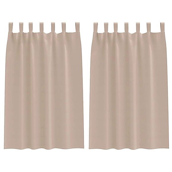 vidaXL Verdunkelungs-Vorhänge mit Ringen Taupe Polyester 4107549 günstig online kaufen