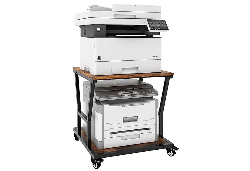 PUNCIA Druckertisch 2 Schichten Heim Büro mit Raddrucker Aufbewahrungshalte günstig online kaufen