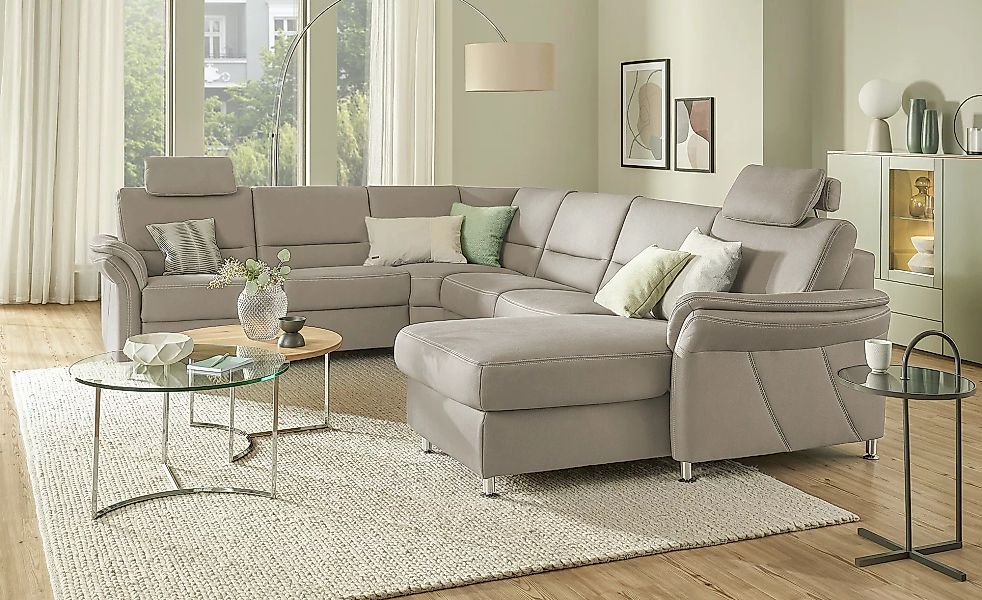 meinSofa Wohnlandschaft   Donald ¦ grau ¦ Maße (cm): B: 330 H: 89 T: 262 Po günstig online kaufen