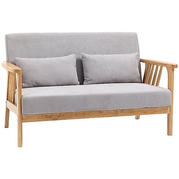 HOMCOM 2-Sitzer Zweisitzer Doppelsofa mit Armlehne, günstig online kaufen