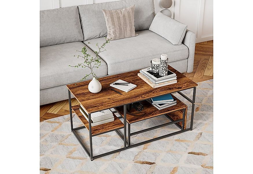 Furnishings Home Couchtisch Rechteck Satztisch Beistelltisch stapelbarer So günstig online kaufen