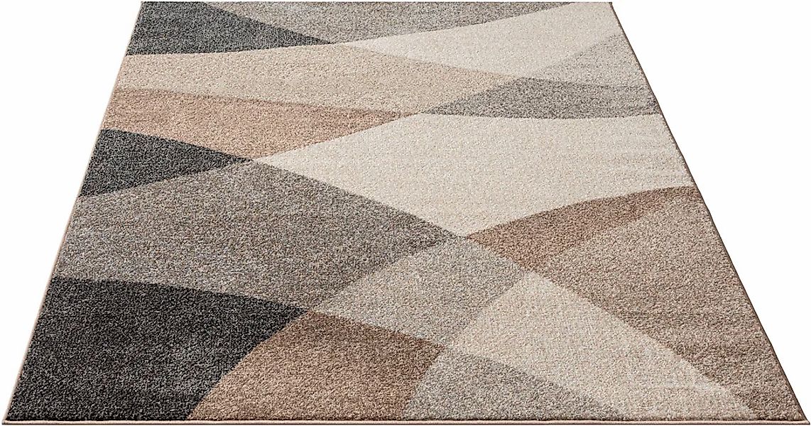 merinos Teppich "Thales 6100" rechteckig 10 mm Höhe Kurzflorteppich mit Kon günstig online kaufen