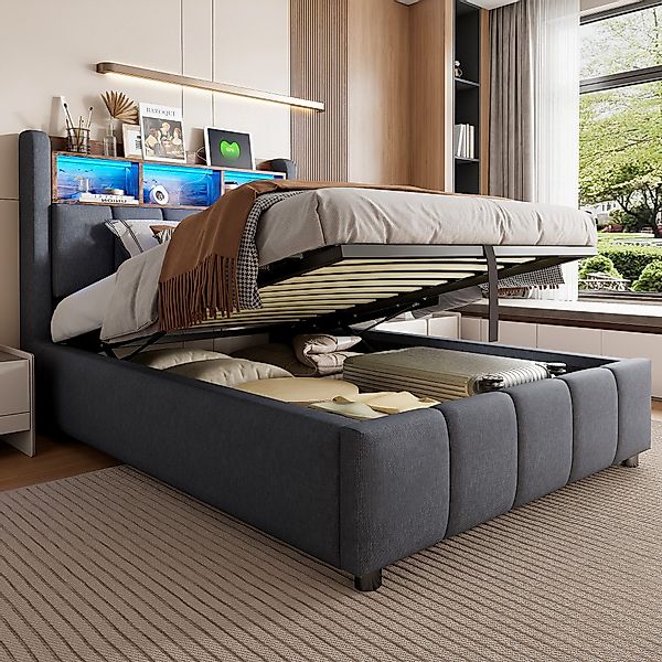 HAUSS SPOLE Polsterbett 90x200 mit LED-Beleuchtung, günstig online kaufen