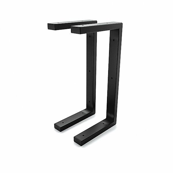 HEVVA Waschtischhalterung LAHN 20 cm Tief 2er Set Schwarz günstig online kaufen