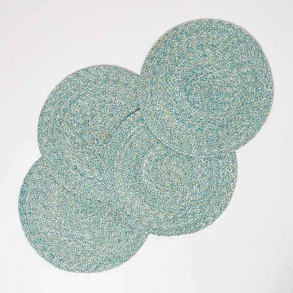 Homescapes Platzset Tischset grün im 4er-Set, günstig online kaufen
