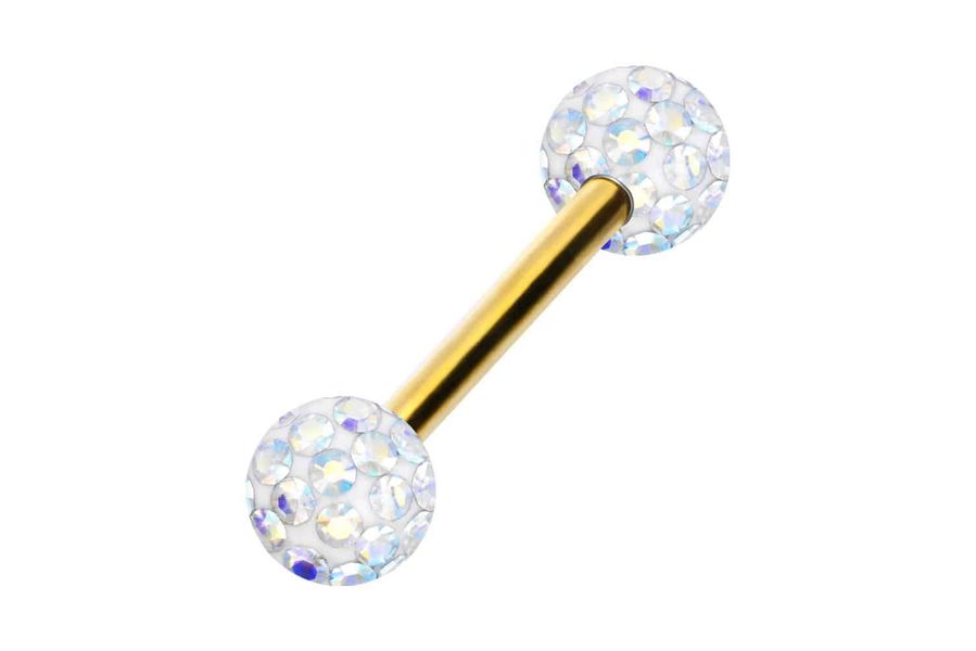 PIERCINGLINE Brustwarzenpiercing Titan Barbell EPOXY-KUGELN (Barbells, günstig online kaufen