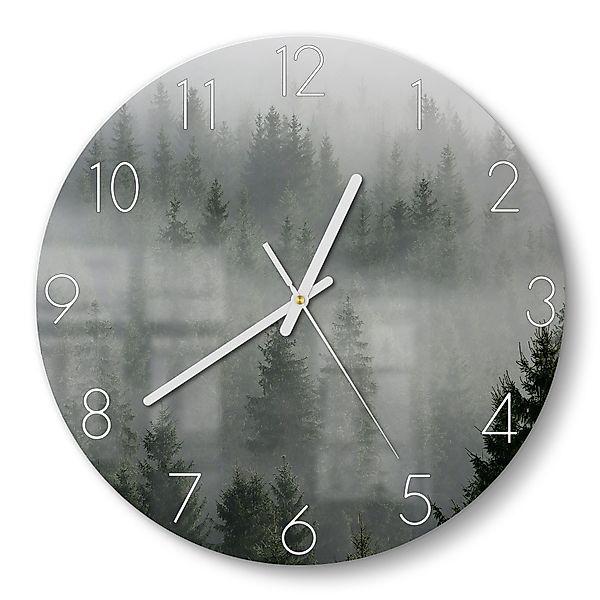 DEQORI Wanduhr 'Nebelwaldmystik' (Glas Glasuhr modern günstig online kaufen