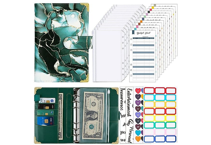 KINSI Ringbuchmappe Haushaltsbuch A6 mit Ringmechanik,Budget Planer&Finanzt günstig online kaufen