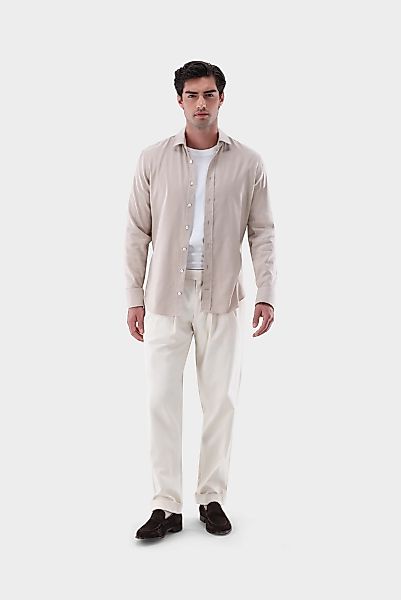 Flanellhemd mit Fischgräten-Muster Slim Fit günstig online kaufen