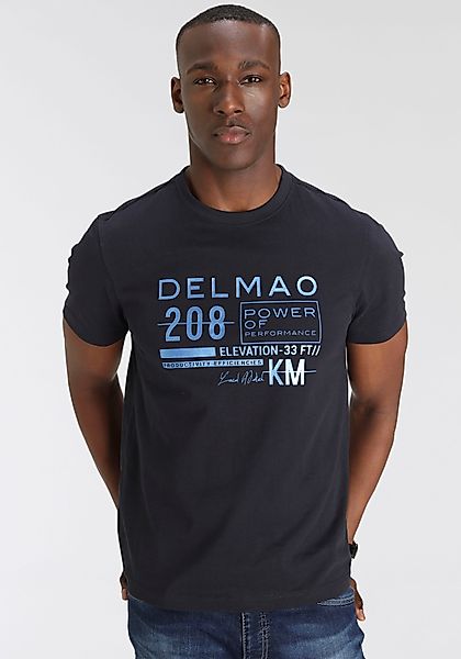 DELMAO T-Shirt Kurzarm, bedruckt, Rundhals, aus 100% Baumwolle günstig online kaufen