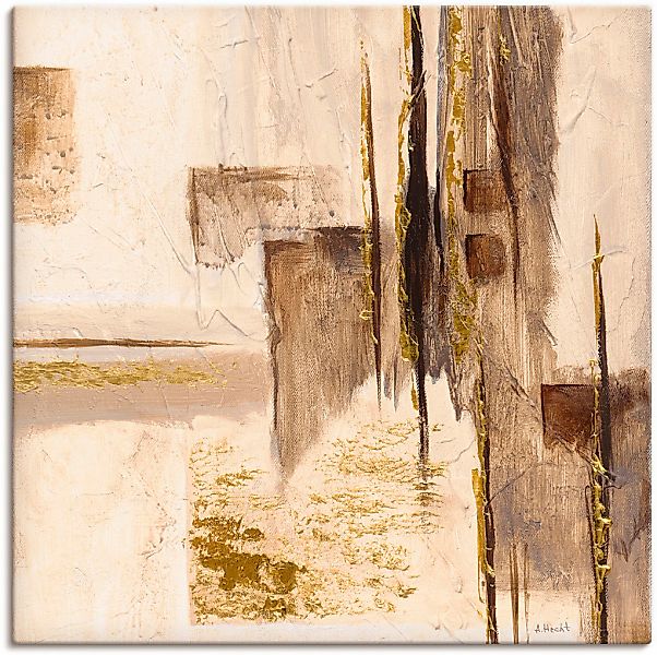 Artland Wandbild "Goldene Silhouette I" Muster 1 Stk. tlg. als Leinwandbild günstig online kaufen