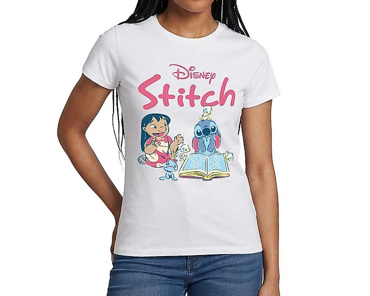 Spreadshirt T-Shirt Lilo & Stitch Mit Buch Frauen T-Shirt (1-tlg) günstig online kaufen