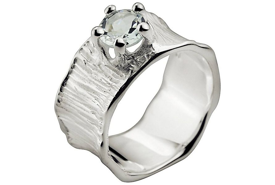 SILBERMOOS Silberring Eleganter Weißtopas Ring, 925 Sterling Silber günstig online kaufen