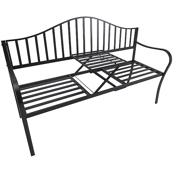Outsunny® Gartenbank 2 Sitzer Sitzbank Parkbank mit Klappbeistelltisch   Ao günstig online kaufen