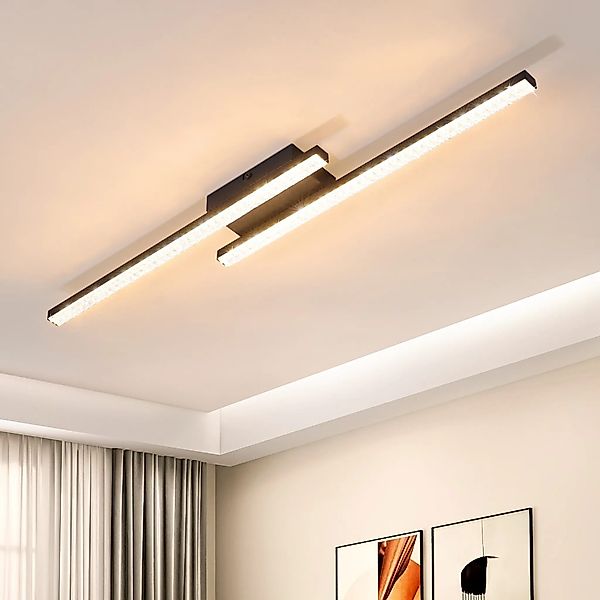 Nettlife LED Deckenleuchte Flur Kristall Schwarz günstig online kaufen