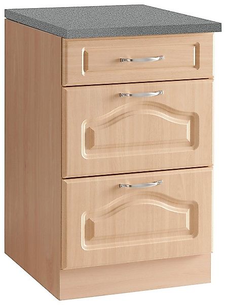 wiho Küchen Unterschrank Linz 50 cm breit, mit 2 großen Auszügen, in Landha günstig online kaufen