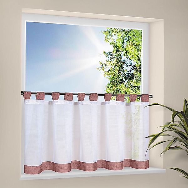 Happy Home Scheibengardine CARA, Schlaufen (1 günstig online kaufen