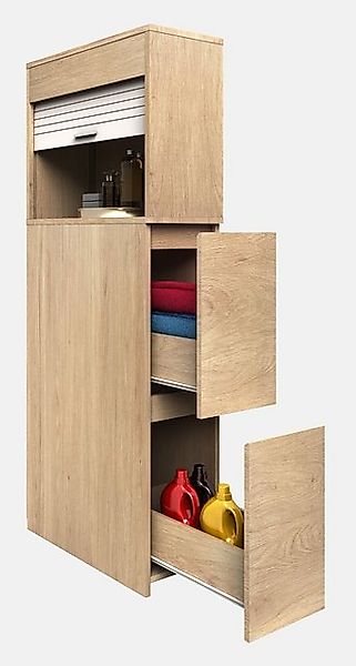 VCM Midischrank Holz Badmöbel Nischenschrank Schublade Tasalo günstig online kaufen