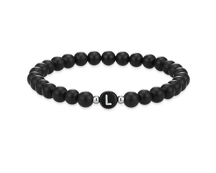 Eastside Armband Armschmuck aus Achat, in schwarz, mit Buchstabe günstig online kaufen