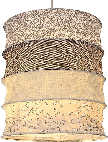 Guru-Shop Lampenschirm Runde Boho Papier Hängelampe, Lokta.. günstig online kaufen