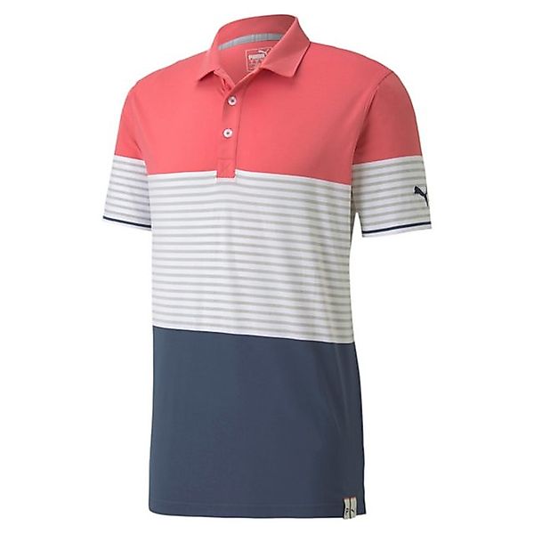 PUMA Poloshirt Puma Golf Polo Cloudspun Taylor Rosa/Weiß/Navy Herren S günstig online kaufen