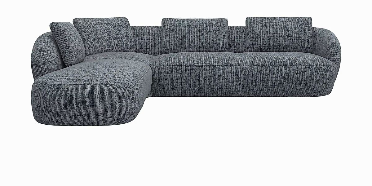 FLEXLUX Ecksofa "Torino, rund, L-Form, Sofa-Ecke mit Ottomane", Modernes, o günstig online kaufen