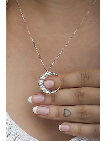 Nisan Kette und Anhänger Set, 925 Sterling Silber Halskette – Halbmond mit günstig online kaufen