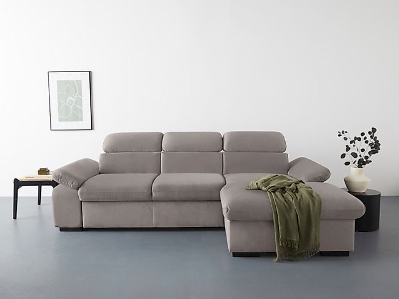 COTTA Ecksofa »Lola L-Form mit Kopfteilfunktion & Hocker«, (Set, mit Hocker günstig online kaufen
