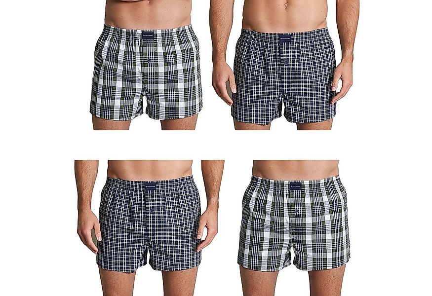 TOM TAILOR Boxershorts Dakota (Packung, 2-St., 4er-Pack) Webboxer mit verde günstig online kaufen