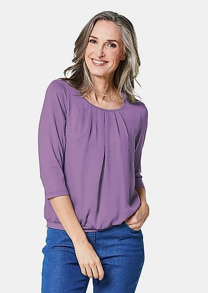 GOLDNER Shirtbluse Chiffon-Shirt mit 3/4-Arm, Rundhals Damen Sommerbluse, H günstig online kaufen