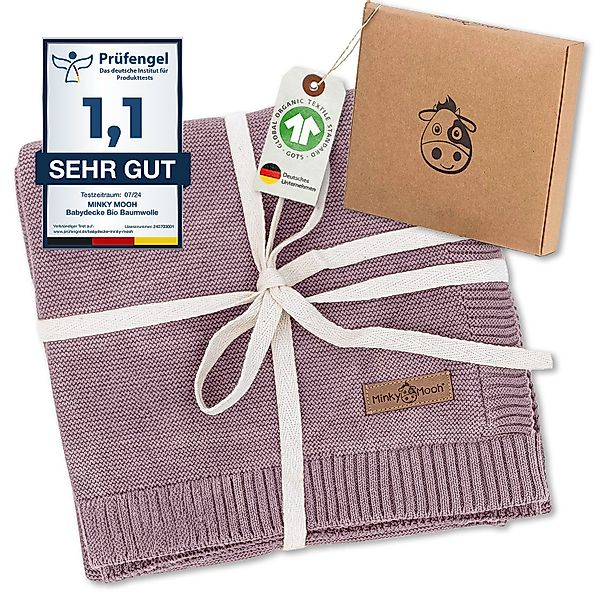 Babydecke Bio Baumwolle 94x72 cm, GOTS günstig online kaufen