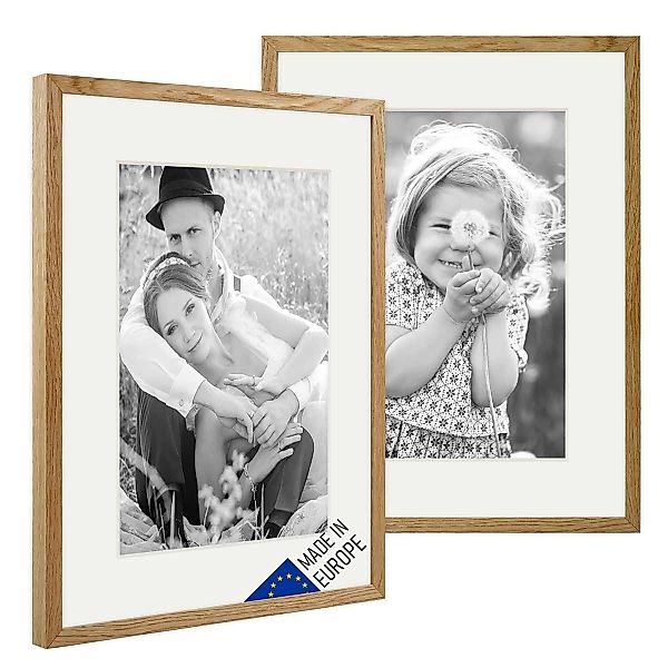 PHOTOLINI Bilderrahmen 2er Set Echtholz mit günstig online kaufen
