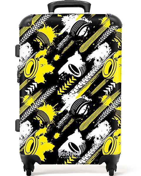 NoBoringSuitcases.com© Hartschalen-Trolley Muster aus gelben und günstig online kaufen