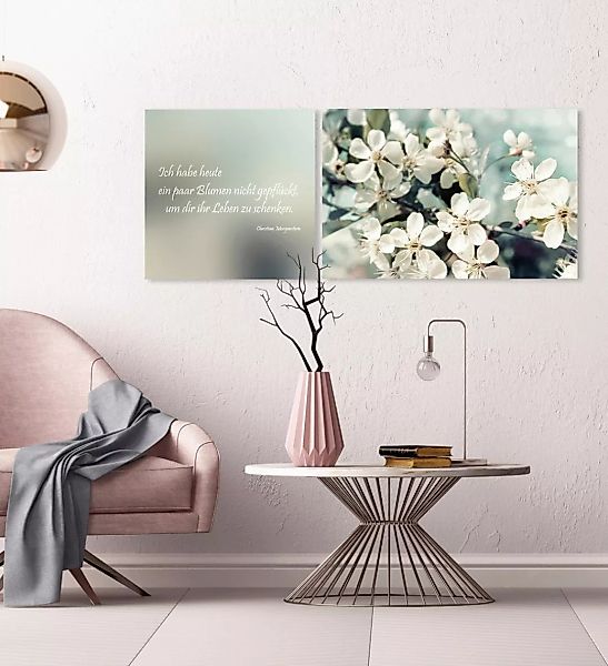 queence Leinwandbild »Leben geschenkt«, Blumen-Blumenbilder-Kunst-Modern-Sp günstig online kaufen