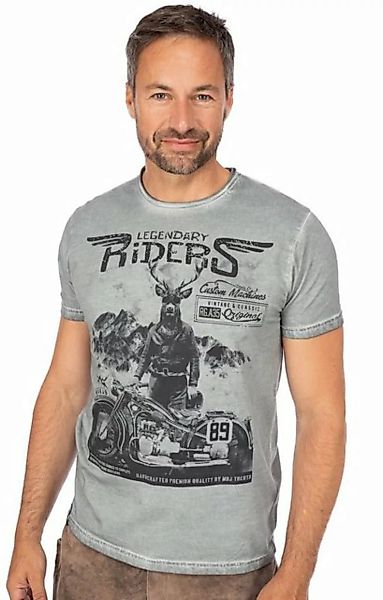 MarJo Trachtenshirt T-Shirt MICHA stahlgrau günstig online kaufen