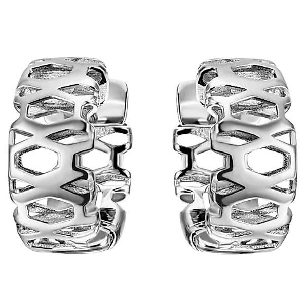 SIGO Creolen breit 925 Sterling Silber Ohrringe Silbercreolen Silberohrring günstig online kaufen
