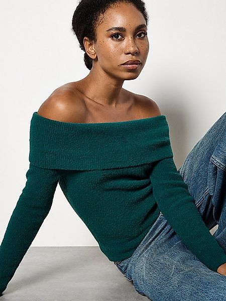 Apricot Strickpullover Strickpullover mit breitem Bardot-Ausschnitt günstig online kaufen