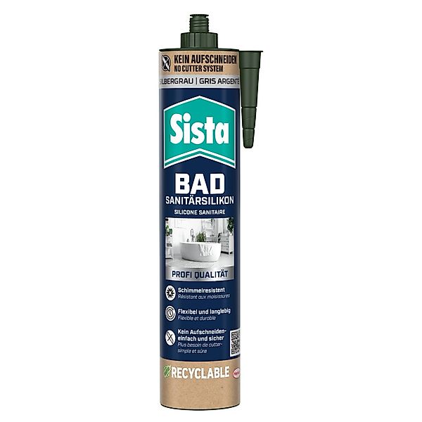 Sista Bad-Sanitärsilikon Silbergrau 280 ml günstig online kaufen
