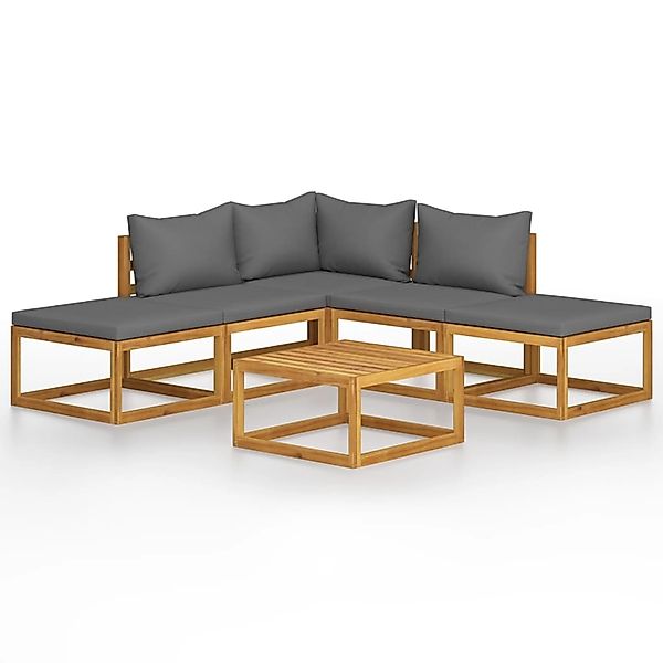 vidaXL 6-tlg Garten-Lounge-Set mit Kissen Massivholz Akazie Modell 22 günstig online kaufen