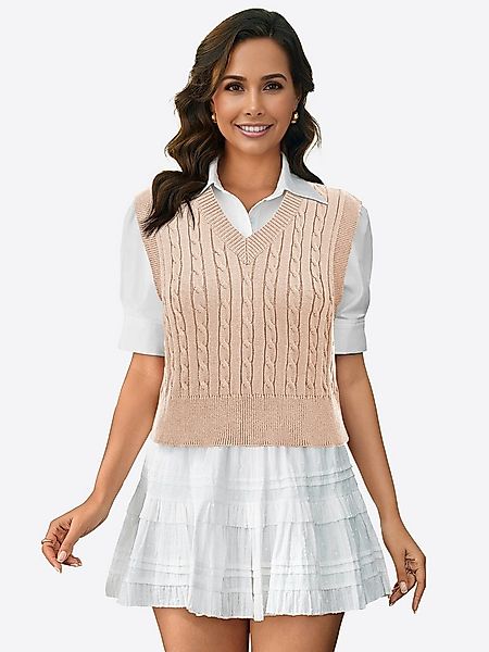 Imily Bela Strickweste Damen Ärmellose Kurze Weste (Packung, 1-tlg., 1per-P günstig online kaufen