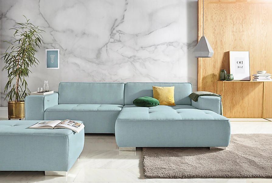 Home affaire Ecksofa "Sapporo L-Form" wahlweise Bettfunktion oder Sitztiefe günstig online kaufen