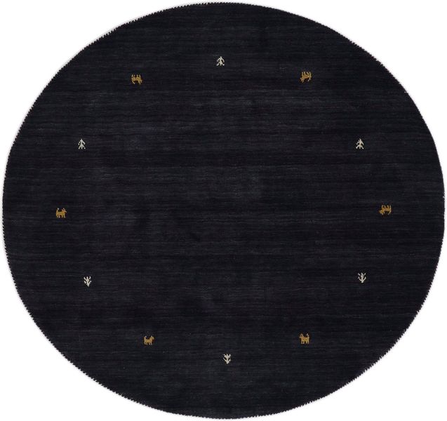 carpetfine Wollteppich "Gabbeh Uni" rund 15 mm Höhe reine Wolle handgewebt, günstig online kaufen
