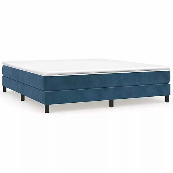 Vidaxl Boxspringbett Dunkelblau 160x200 Cm Samt günstig online kaufen