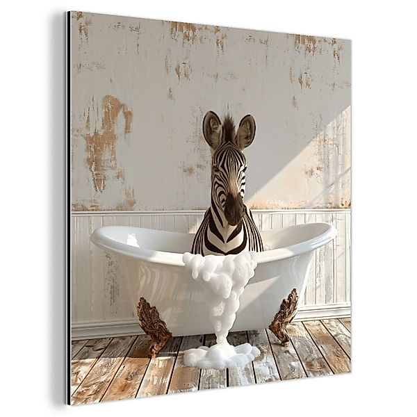 MuchoWow Metallbild Vintage - Zebra - günstig online kaufen