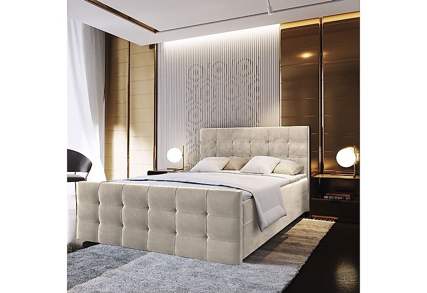 Masseno Boxbett AMON 160x200 cm mit Bonell Matratze und Topper günstig online kaufen