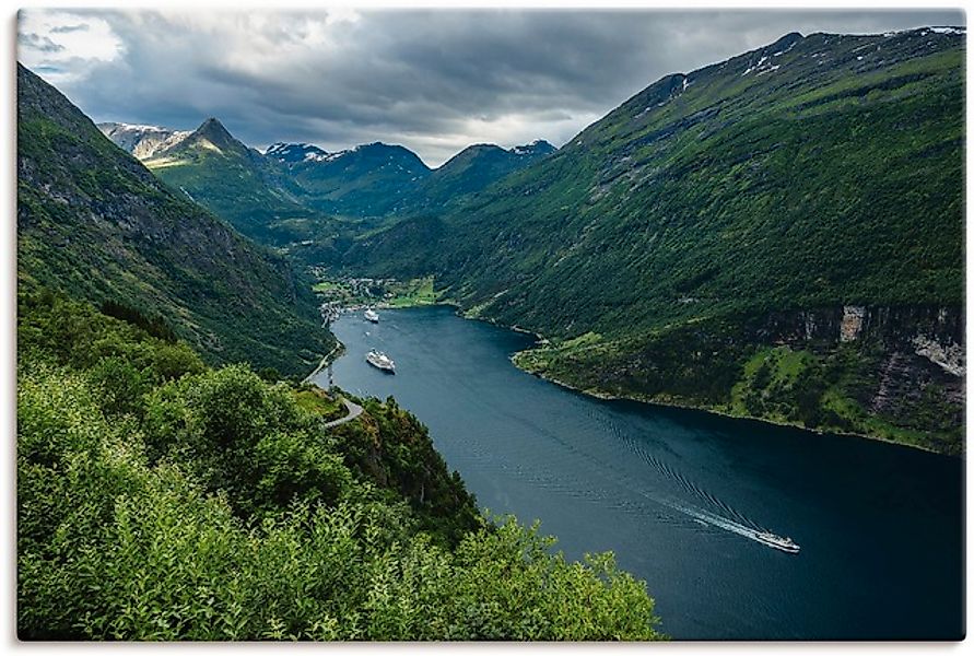 Artland Wandbild »Blick auf den Geirangerfjord Norwegen« Küste 1 Stk. tlg. günstig online kaufen